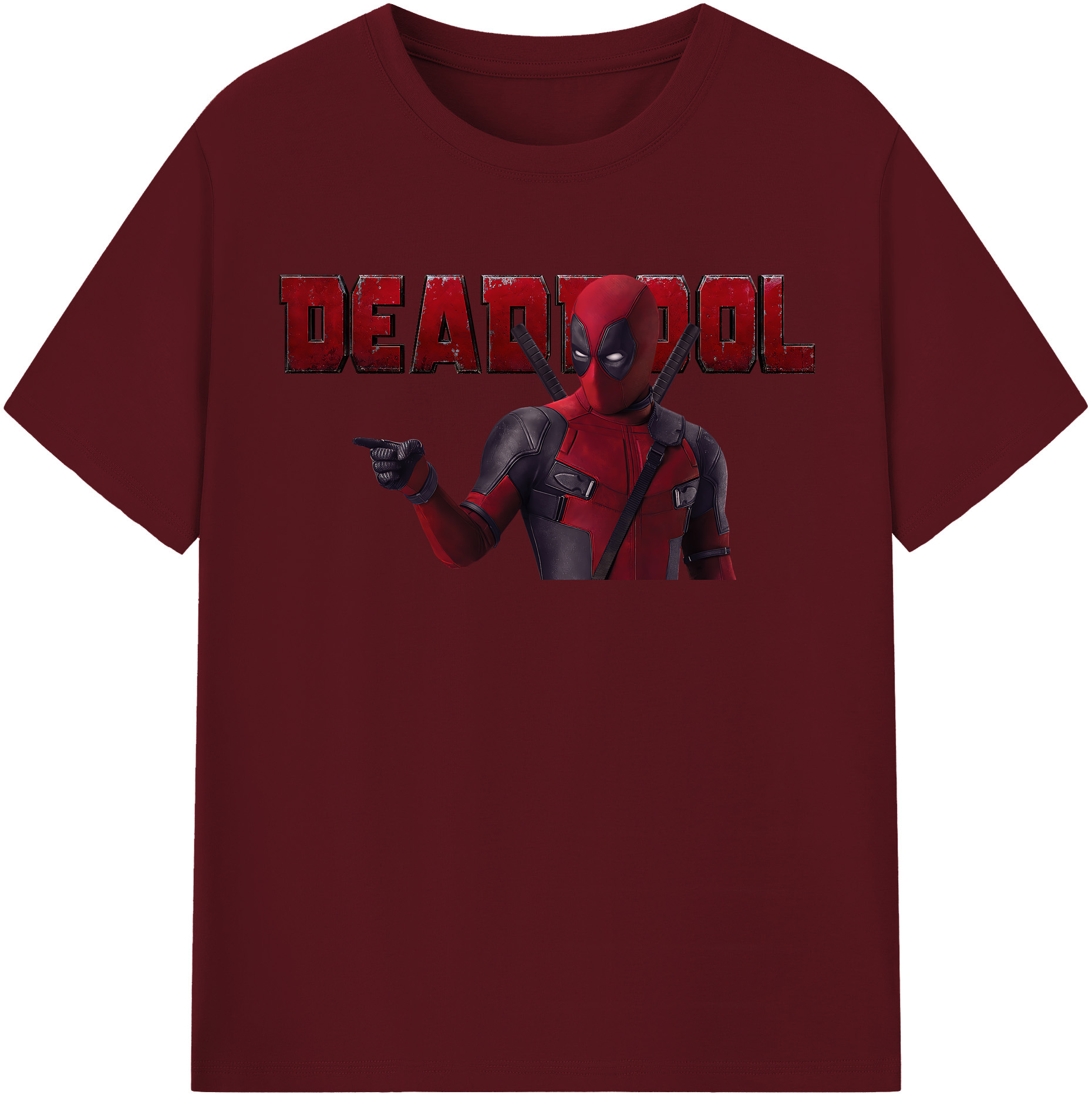 （画像用） Deadpool デッドプール 綿100％半袖Tシャツ（フロントプリント）